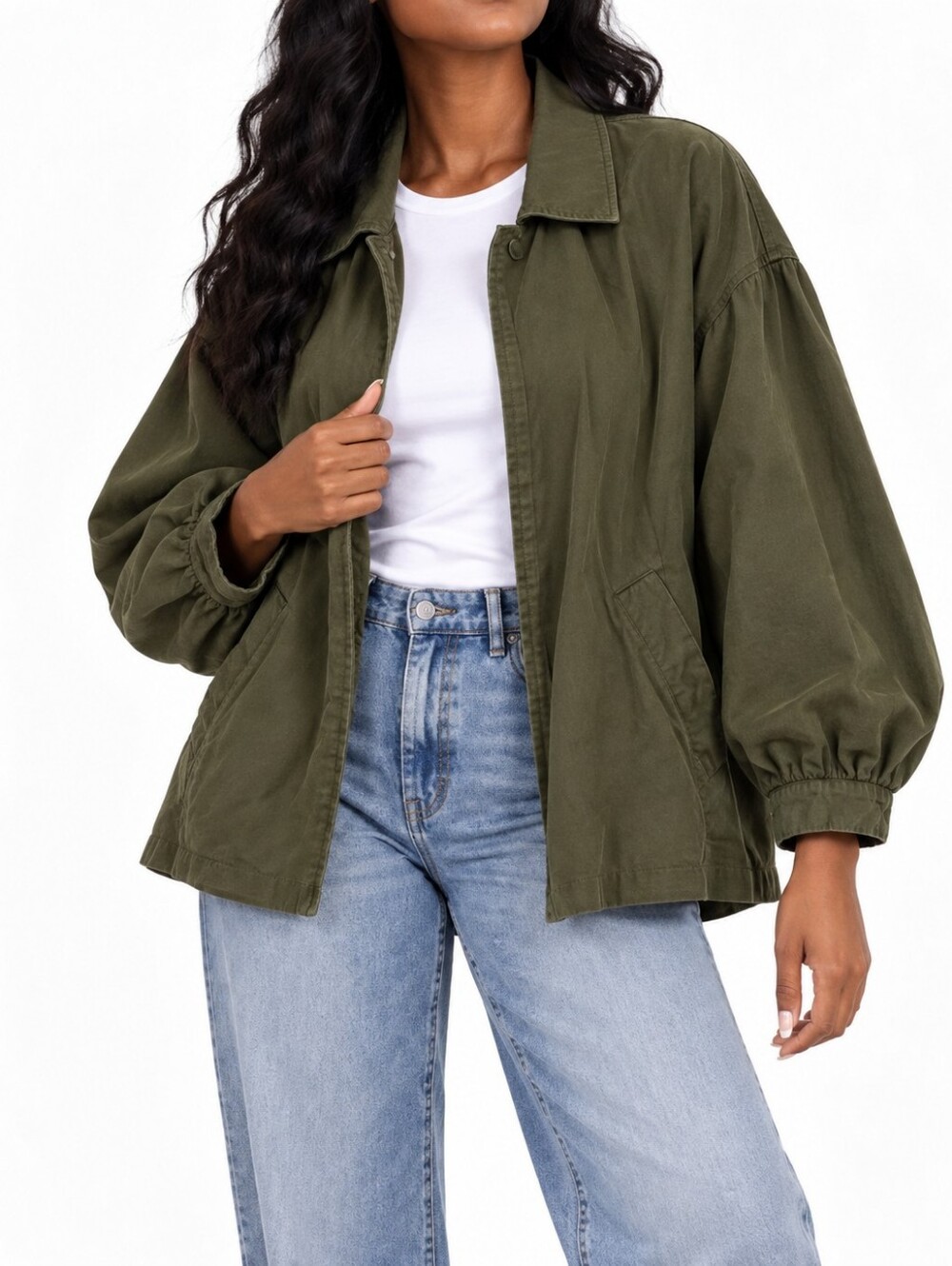 Who What Wear Size M - Oversized Olive Jacket